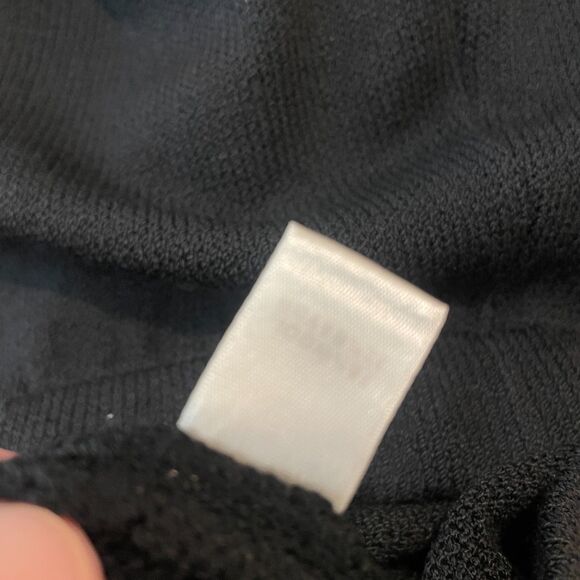 ~ St. John Caviar 12 Skirt Black Long Maxi Floor Side Slit Luxury Knit 14 16 XL - Picture 9 of 10